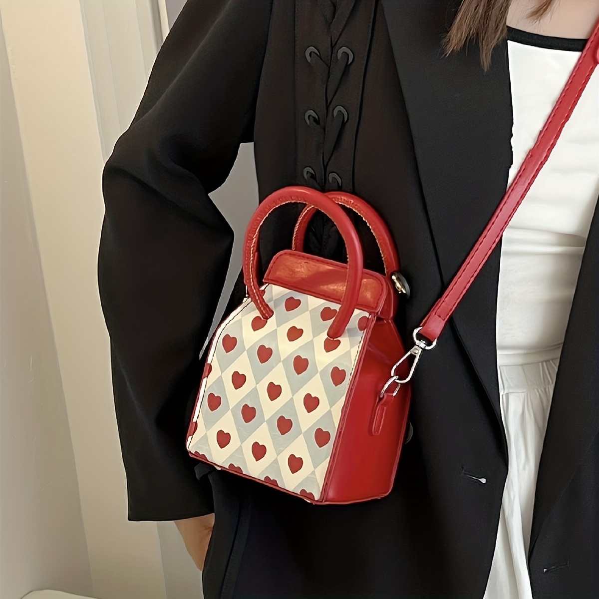 Heart-shaped Handbag For Women, Small Dating Crossbody Bag