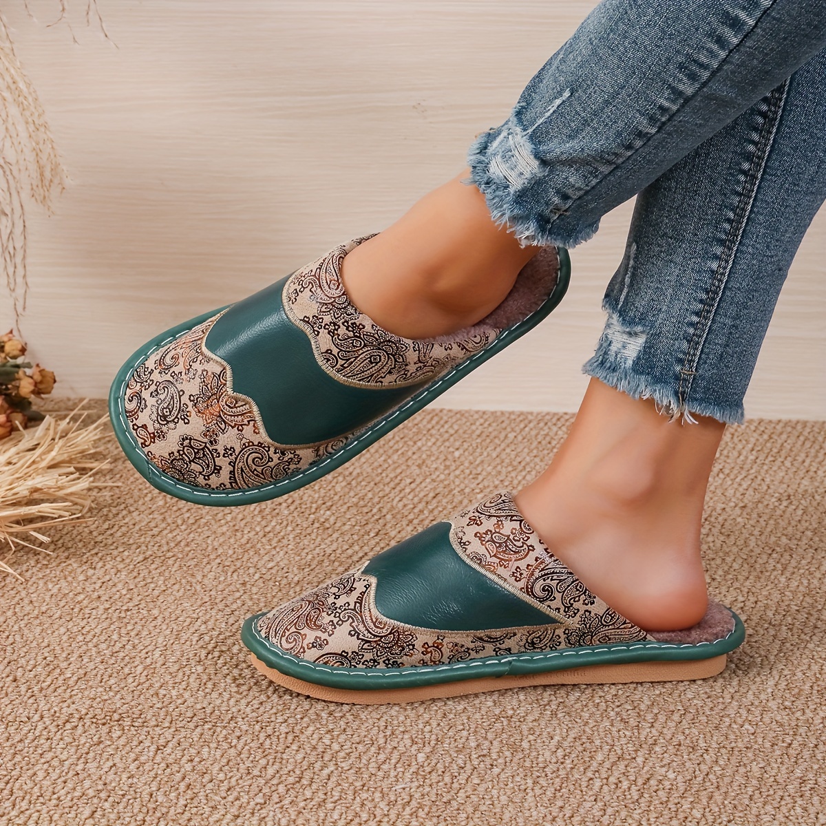 Paisley best sale house slippers