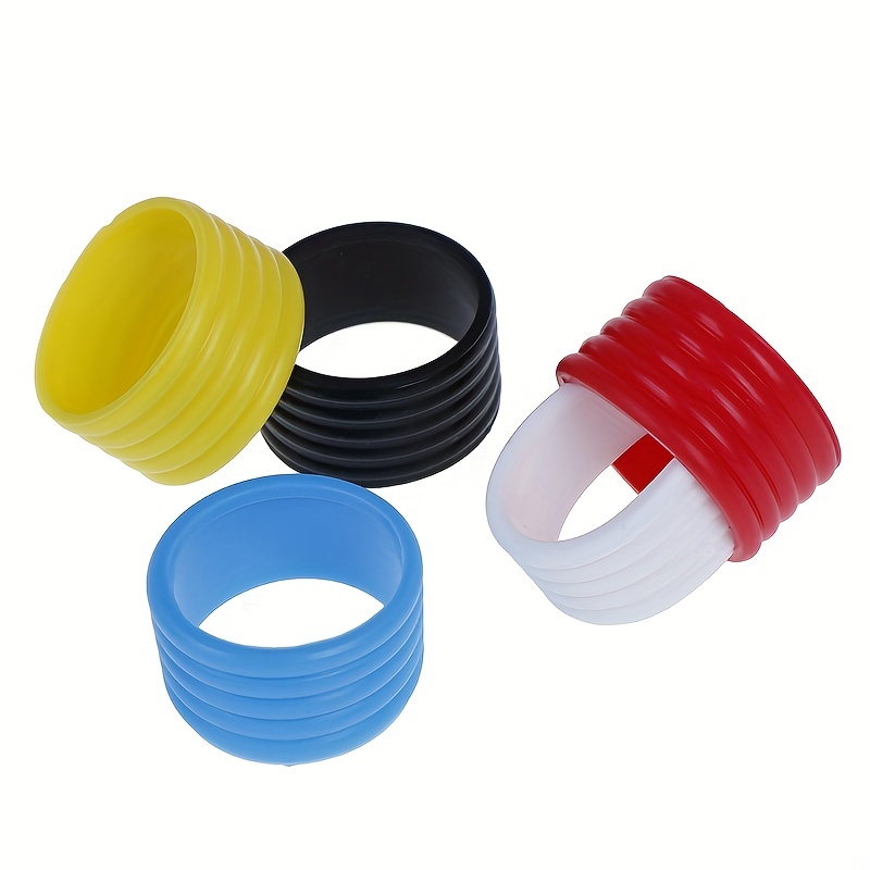4pcs Tennis Racket Rubber Ring Grips - Stretchable Rubber Ring