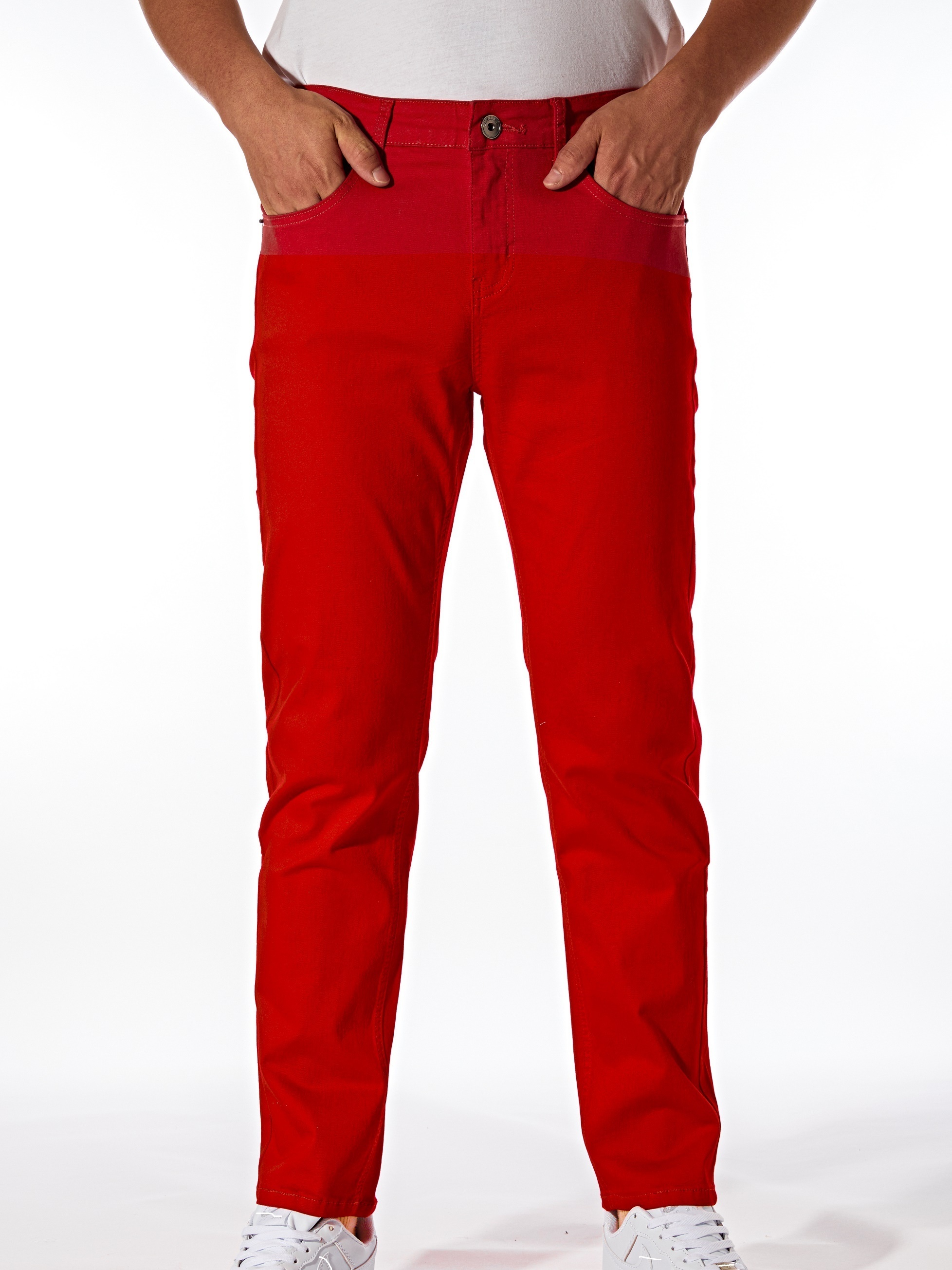 Pantalon Rojo Hombre - Temu