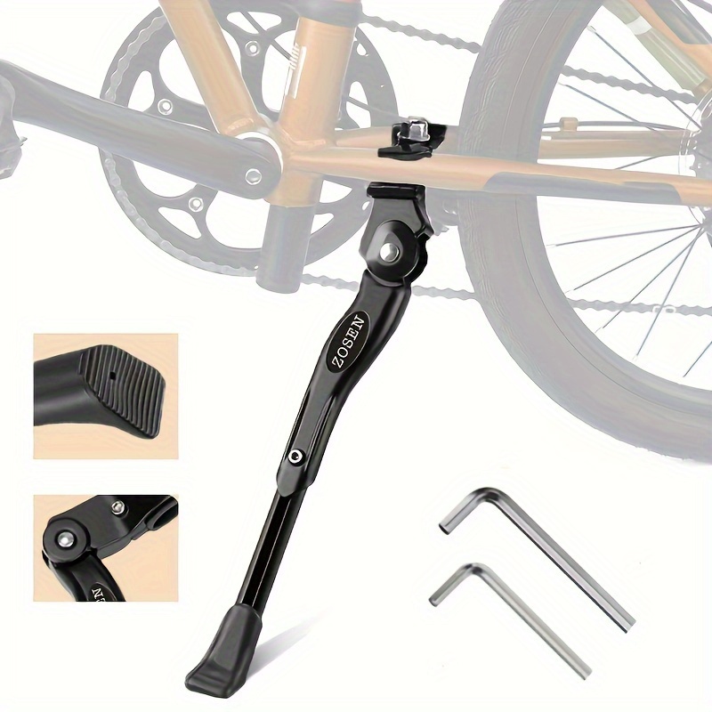 

Bike Kickstand, Adjustable Strong Aluminum Alloy Bicycle Kickstand For 24-29 Inch Bikes