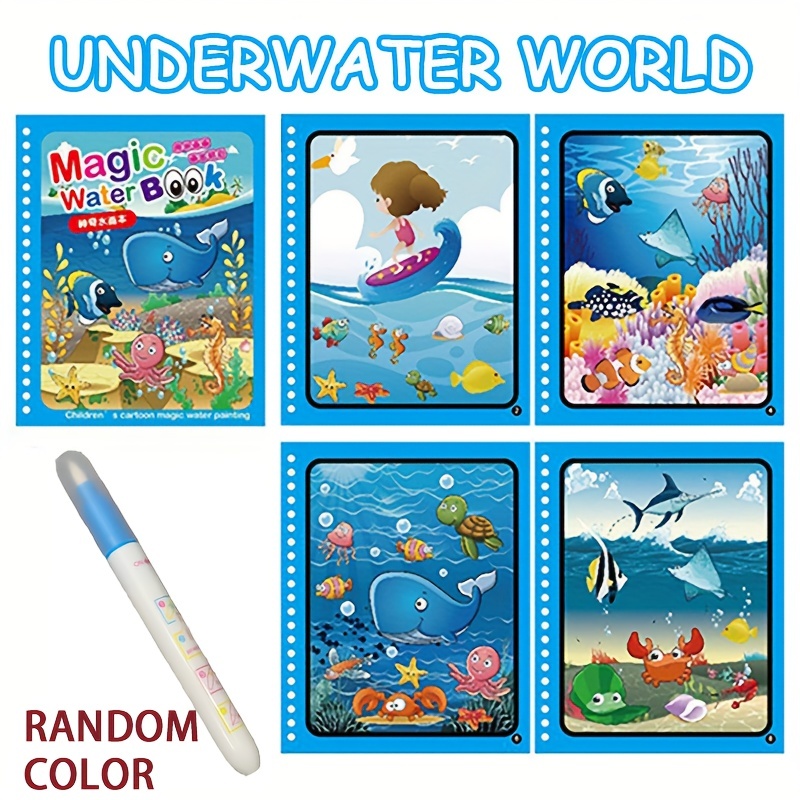 1 Τεμ. Magical Book Water Drawing Montessori Reusable Coloring Book Book  Magic Water Drawing Book Sensory Early Education - Τέχνες, Χειροτεχνία &  Ραπτική - Temu Cyprus