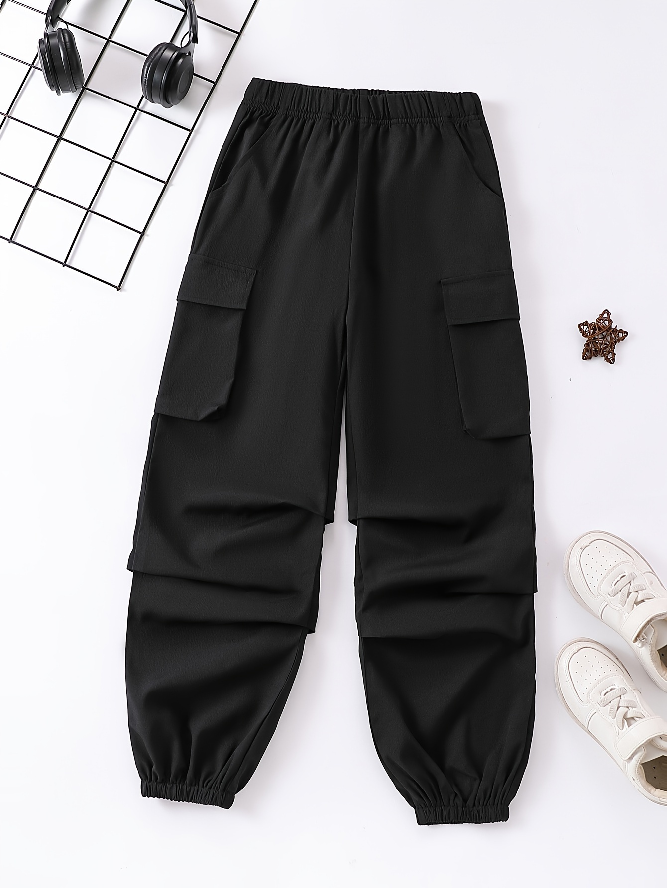 Girls Multi pocket Cargo Trousers Casual Comfortable Baggy - Temu