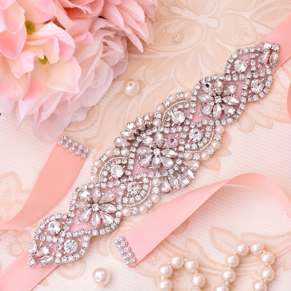 1pc rhinestone Bride Belt Crystal Wedding Belt Wedding Hair Vine