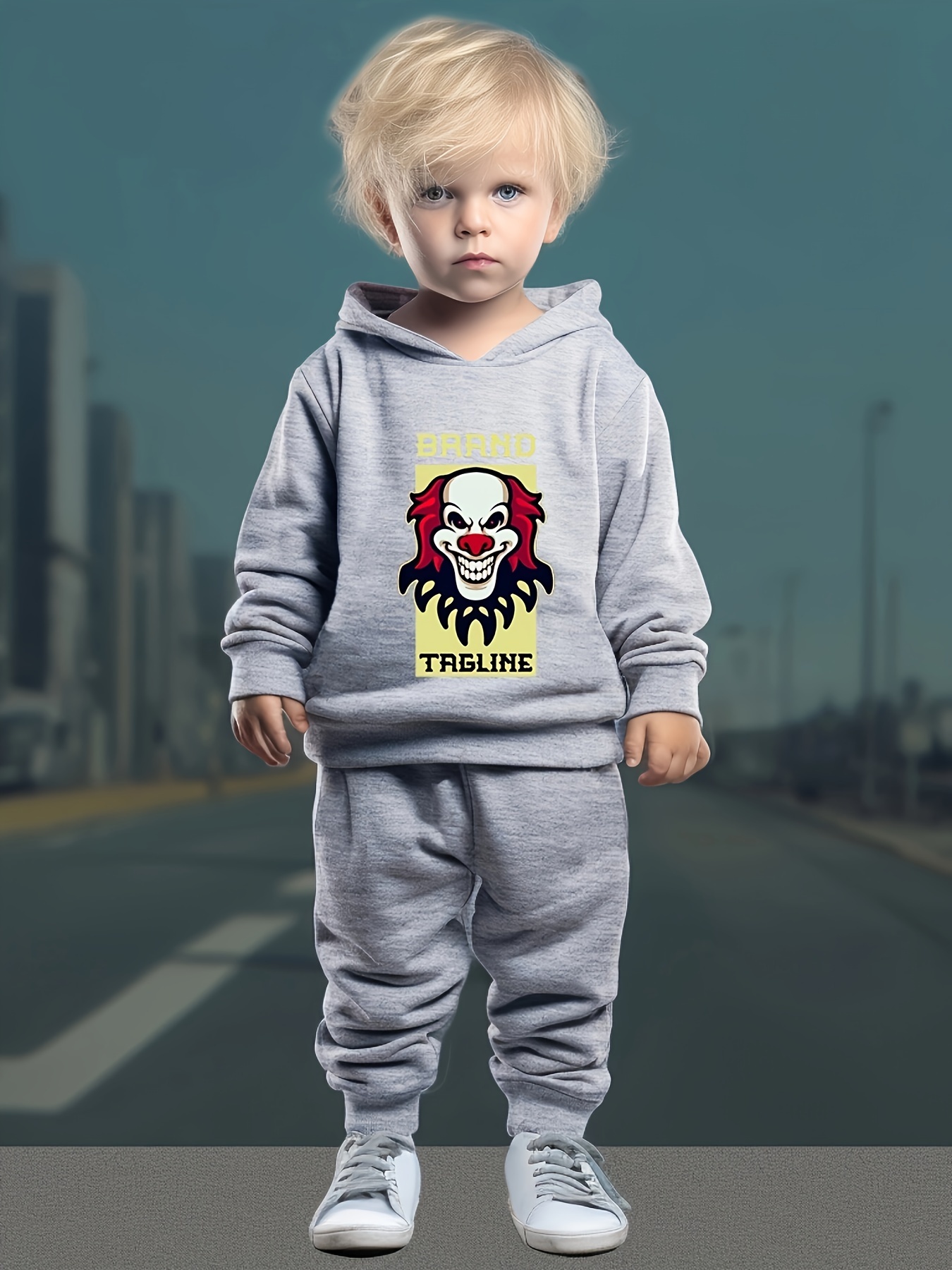 Traje Capucha Estampado skateboard Niños Conjunto Sudadera - Temu Chile