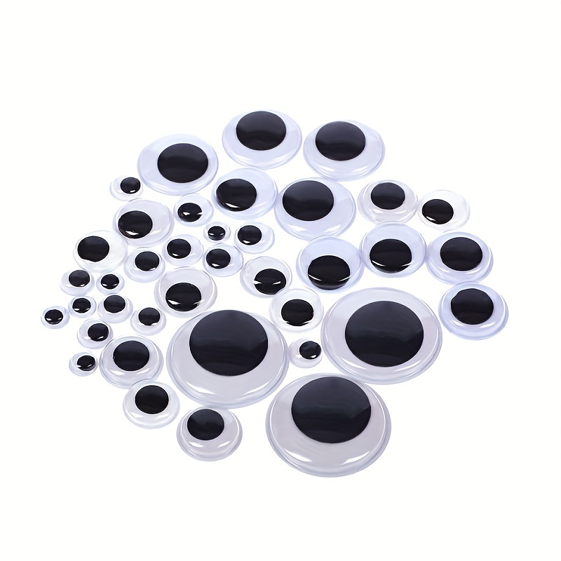 8-15mm 100 pz fai da te Wiggly cucire su occhi finti nero bianco  simulazione bulbo oculare animale scuola materna bambini fai da te  artigianato Q0605