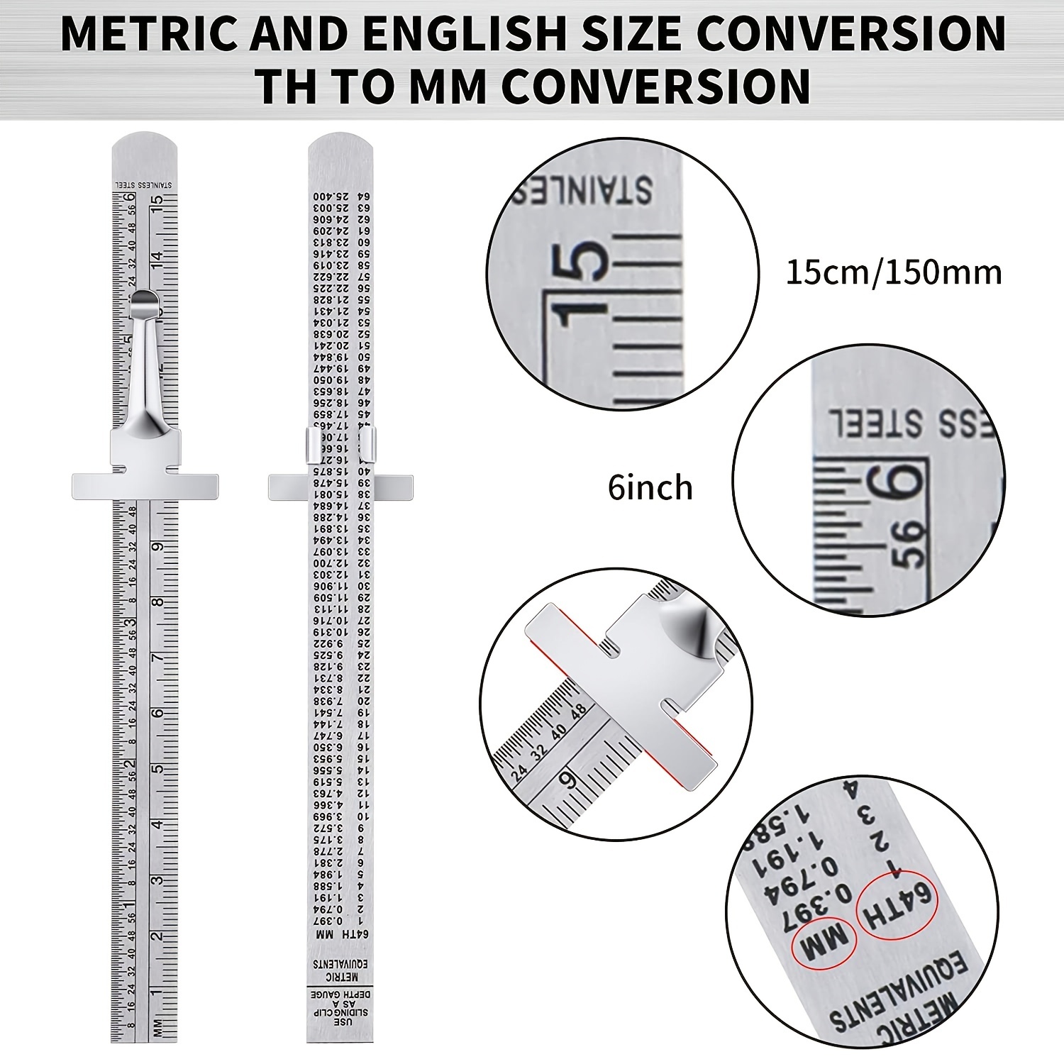 Thickened Stainless Steel Ruler Steel Ruler