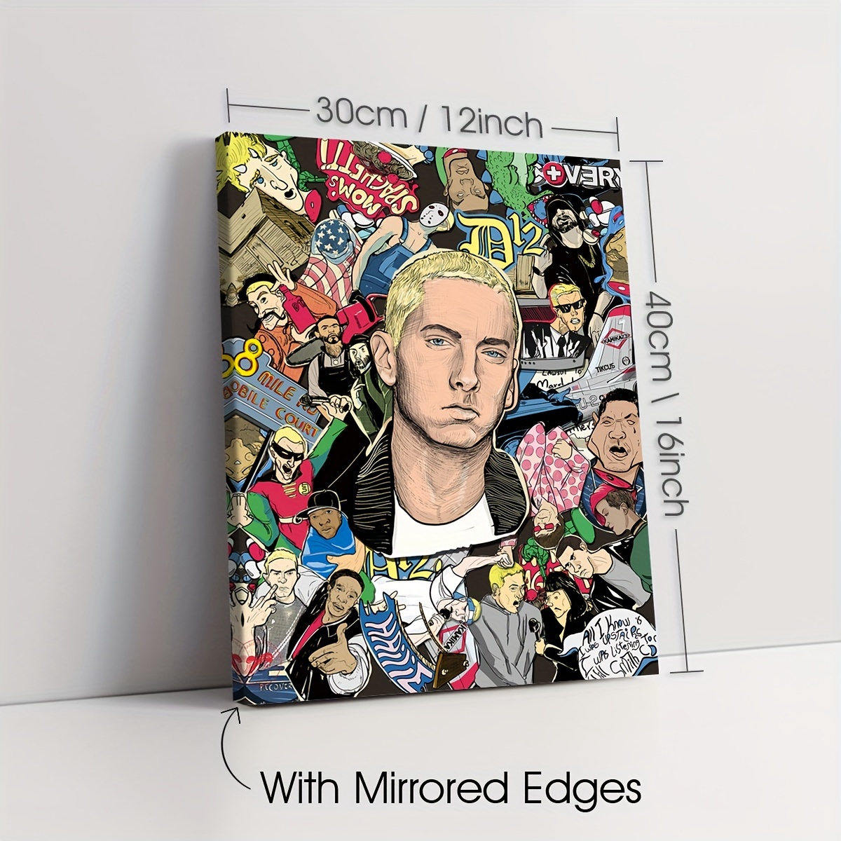 Wooden Framed Canvas Rapper Super Star Fashion Cheap Poster Temu