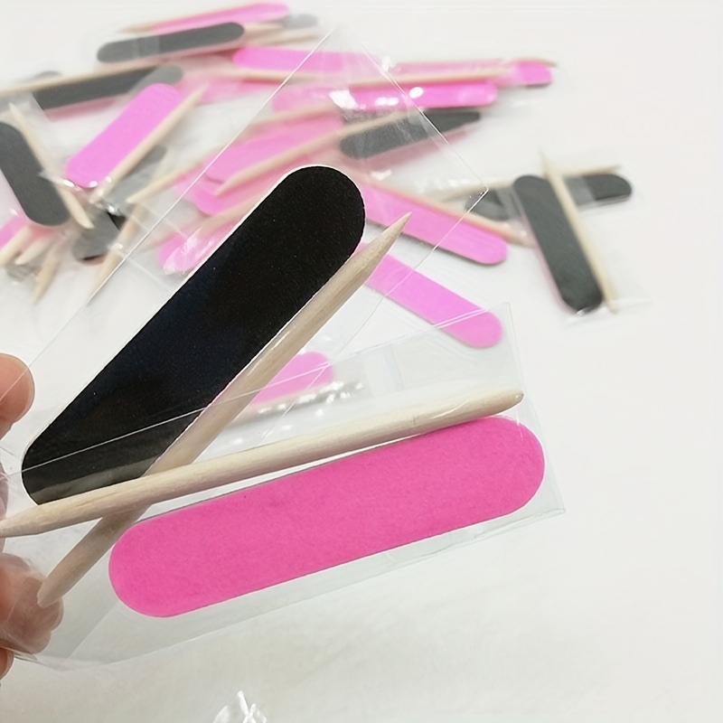 10pcs Nail Cleaning Kit Mini File Sticks and Manicure Supplies