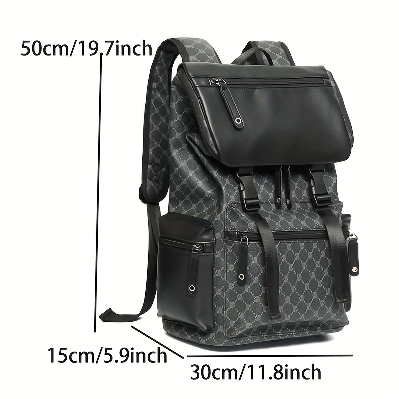 Pu Leather Large Capacity Travel Backpack Laptop Backpack School Bag For Middle  High School College Student - Temu Bahrain