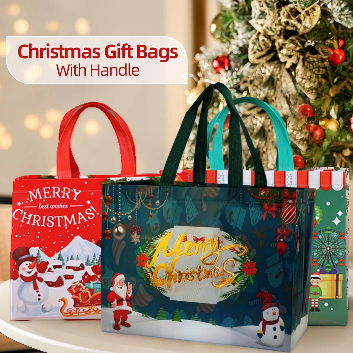 Extra large best sale christmas tote bags