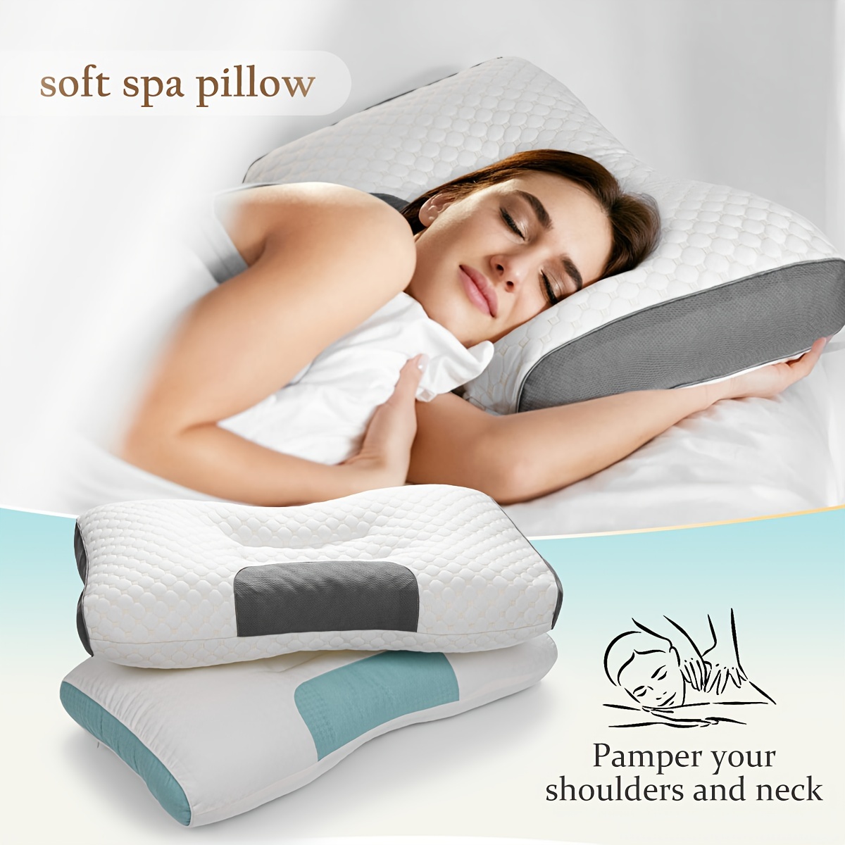 Relieve Neck Shoulder With 's Chiropractic Pillow - Temu