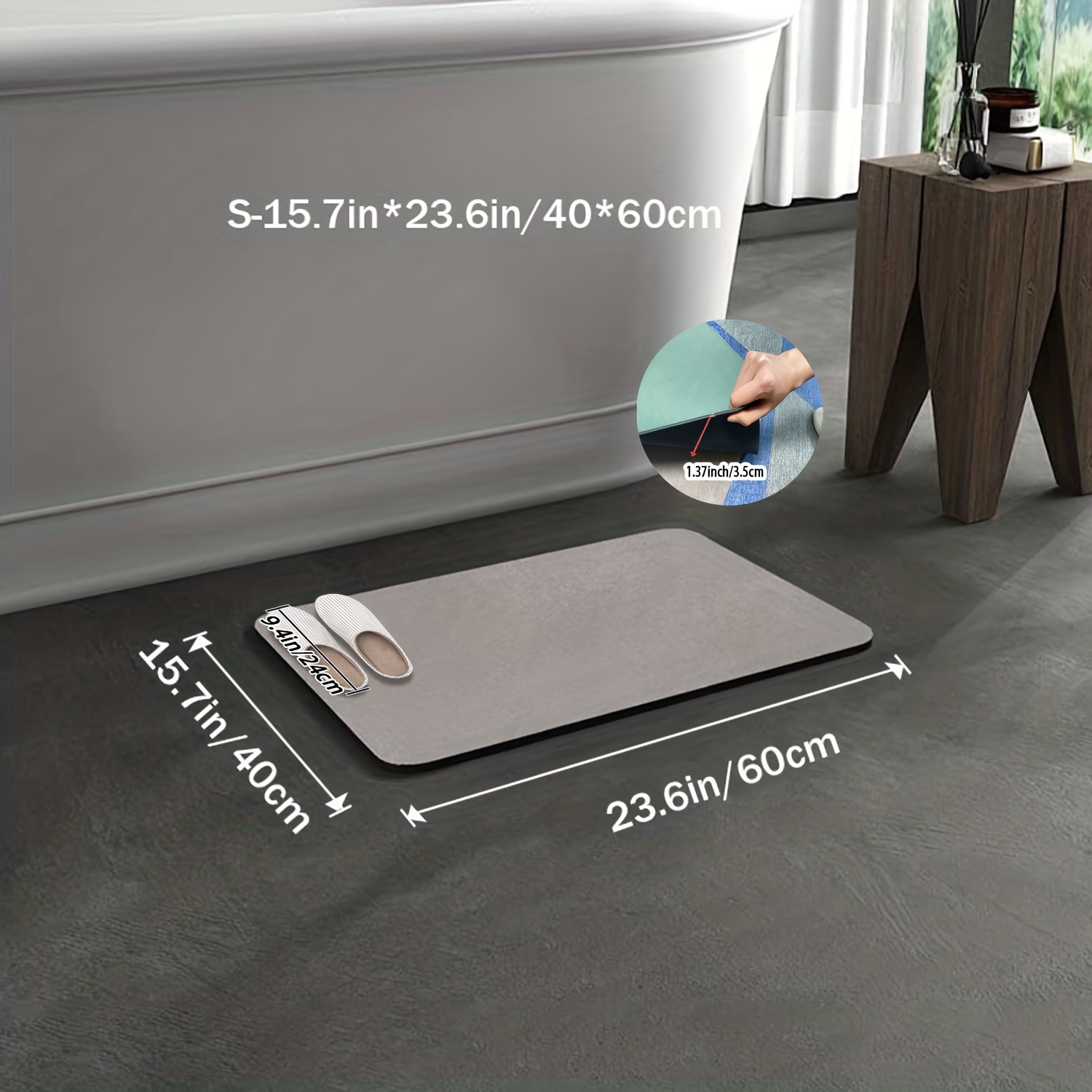 Bathroom Water Absorbent Rug Set Rubber Door Mats Diatom Mud Floor Mat  Kitchen Carpet Anti Slip Bath Mat - China Carpet, Carpet Rug