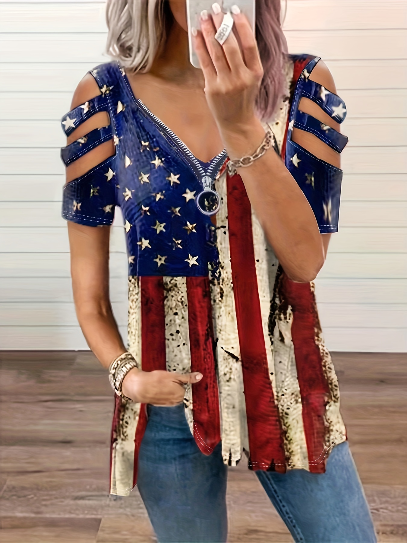 American Flag Tops For Women - Temu