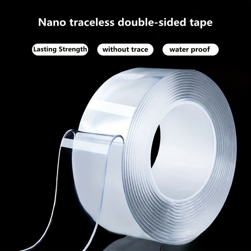 Ruban adhésif double face Transparent - Réutilisable - Lavable - Nano Tape  - Imperméable