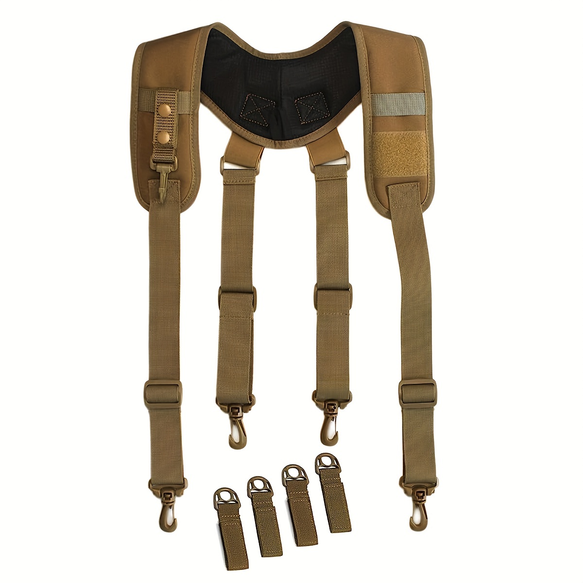 Tactical Suspenders Duty Belt Harness Padded Adjustable Tool Belt