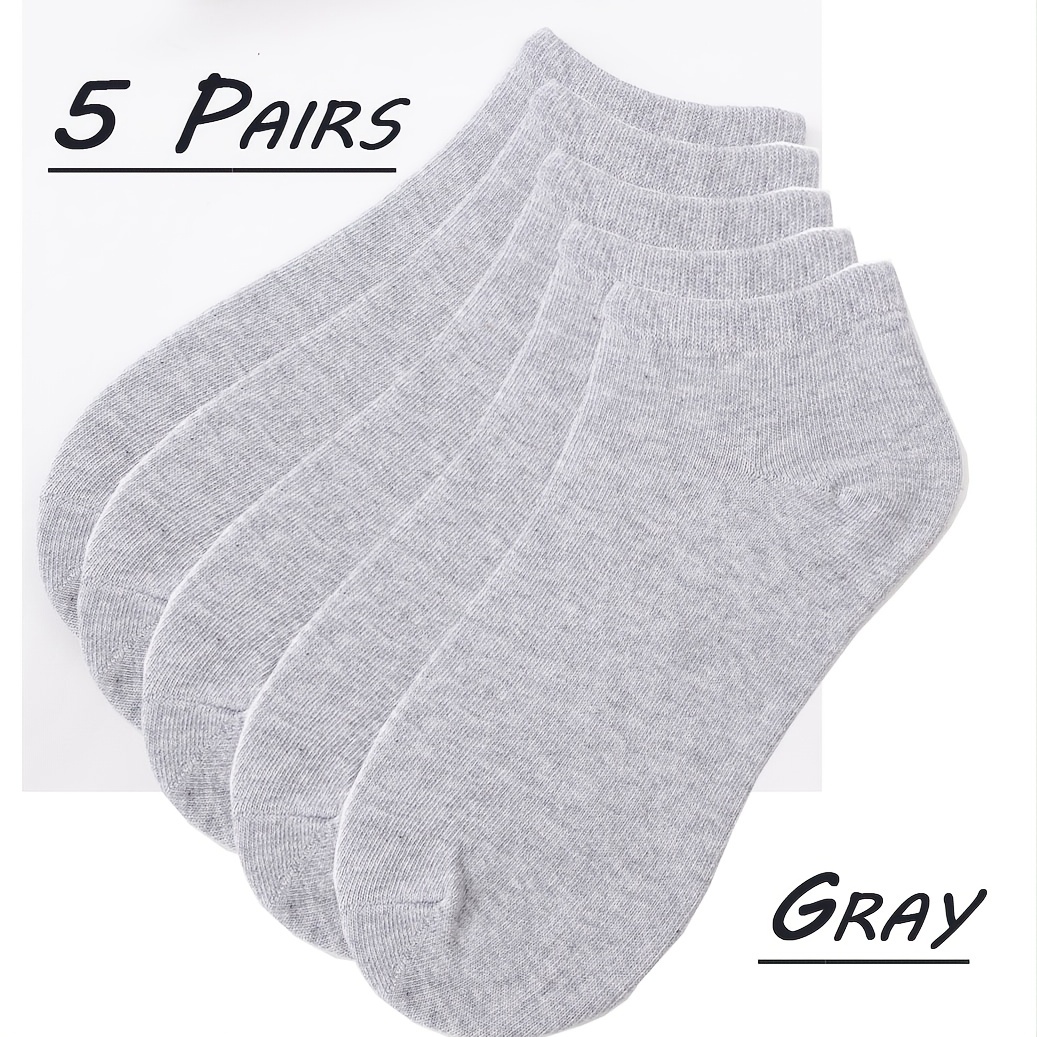 5 pares de calcetines invisibles resistentes al sudor - Temu