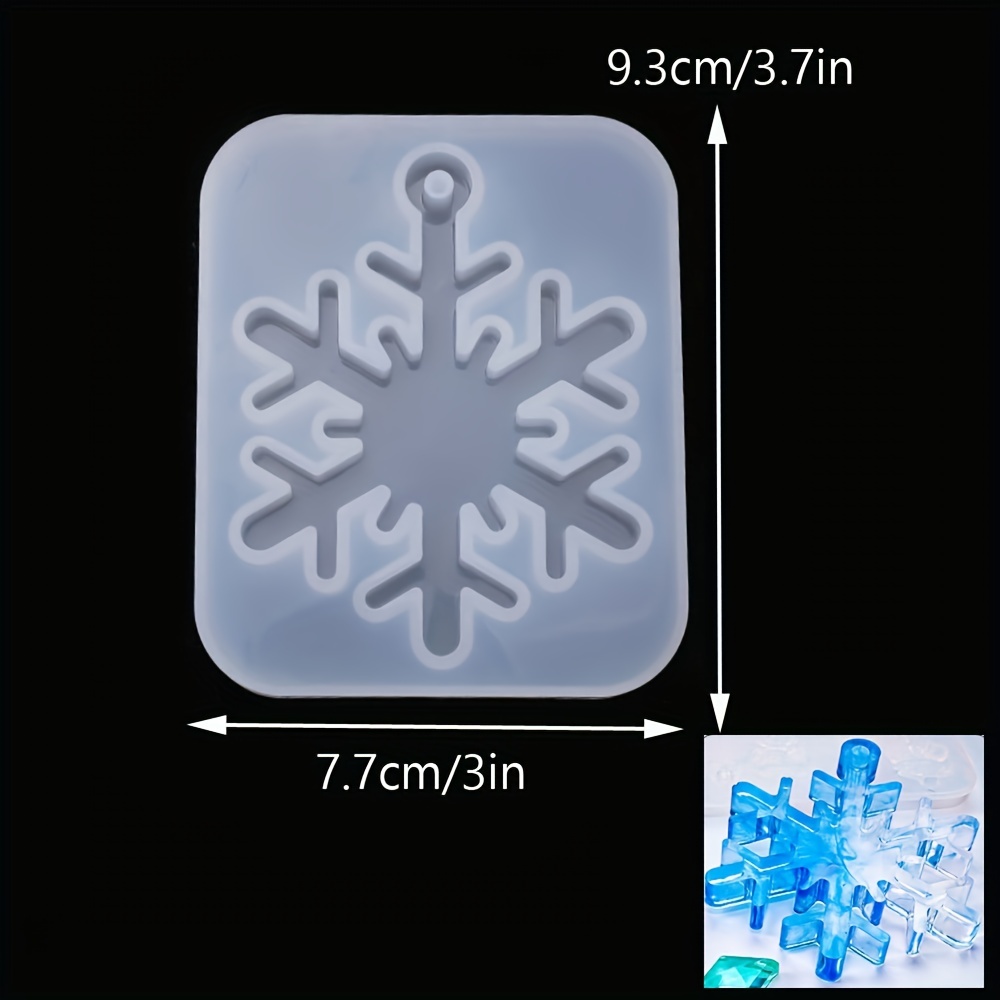 Snowflake Silicone Resin Casting Mold,3D Snowflake Silicone Resin  Mold,Christmas Resin Molds,Resin Mold Snowflake for Jewelry Pendant,DIY  Xmas for