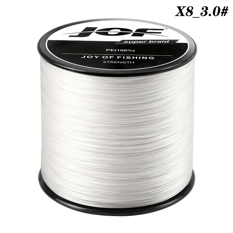 Jof White Pe Fishing Line 4/8x Braided Smooth Wear resistant - Temu