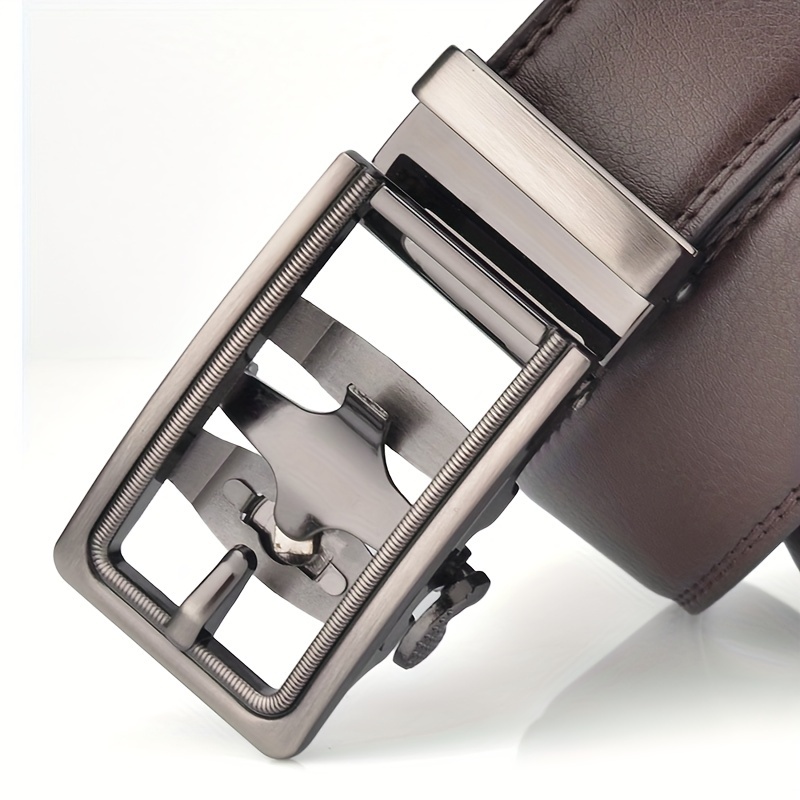 Mens Leather Belt for Men Designer Dress Belts Buckle Adjustable