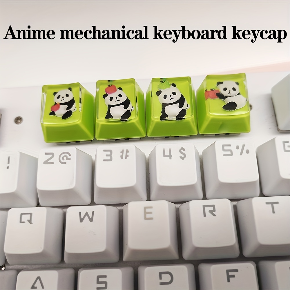 Kawaii genshin impacto anime personalidade keycaps cereja perfil