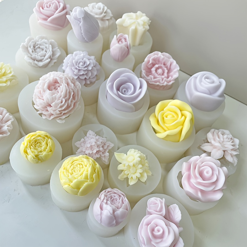 3D Flower Candle Mold DIY Flower Plaster Decorative Diffuser Stone Silicone  Mold - Buy 3D Flower Candle Mold DIY Flower Plaster Decorative Diffuser  Stone Silicone Mold Product on