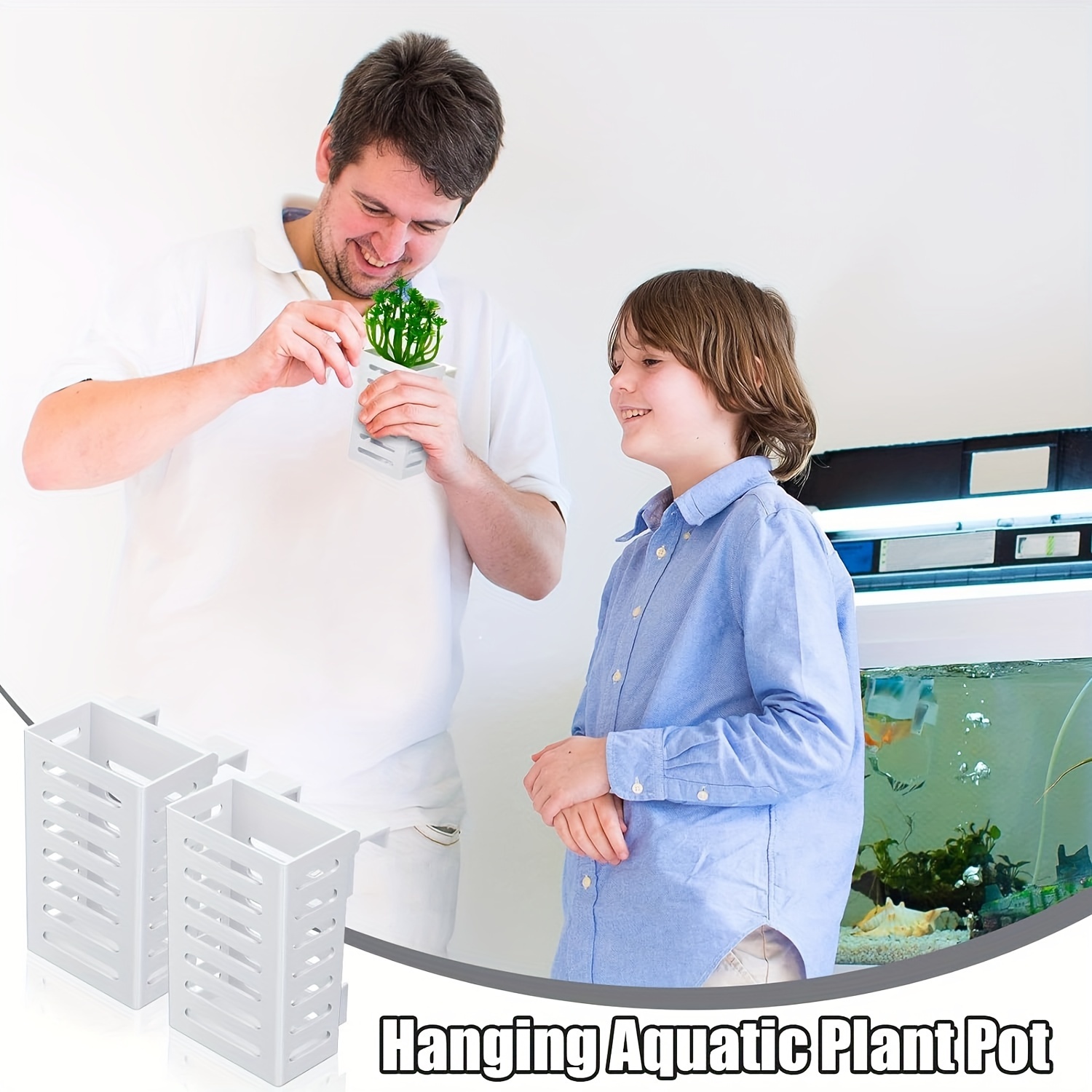 2 Pack Aquarium Plant Holder With 2 Hooks And 3 Suction Cups Hanging  Aquatic Plant Pot With Hole - Pet Supplies - Temu