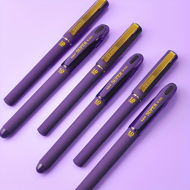 Purple Ballpoint Pen Set Metal Pen Fancy Pens Retractable - Temu