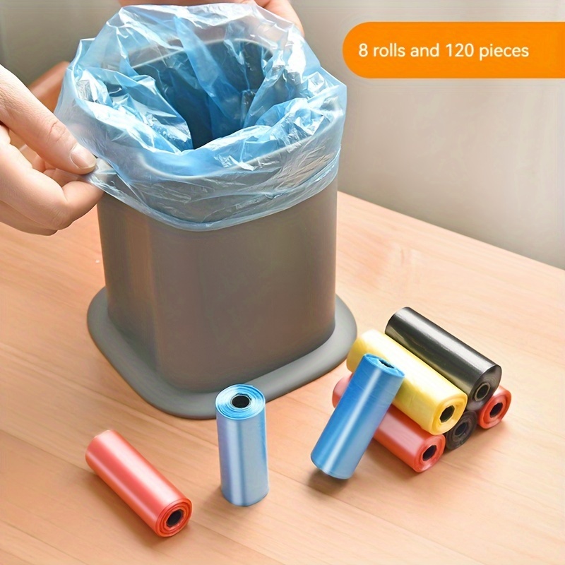 120 bolsas de basura pequeñas transparentes de 1.2 galones, bolsas de  basura pequeñas de 1 galón, bolsas de basura de plástico para contenedores  del