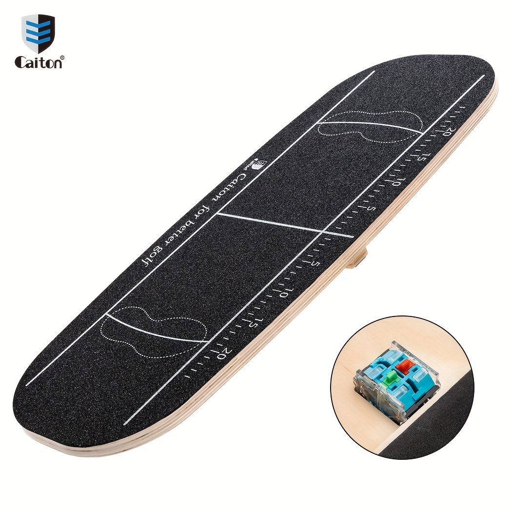 Caiton Golf Balance Board, Wood Anti-slip Durable, Golf Rhythm Trainer - , Improve Stability