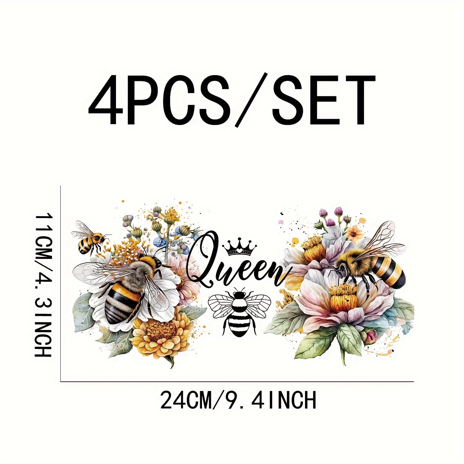 Lovely Queen Bee Glass Tumbler Wrap Stickers Faith Coffee - Temu