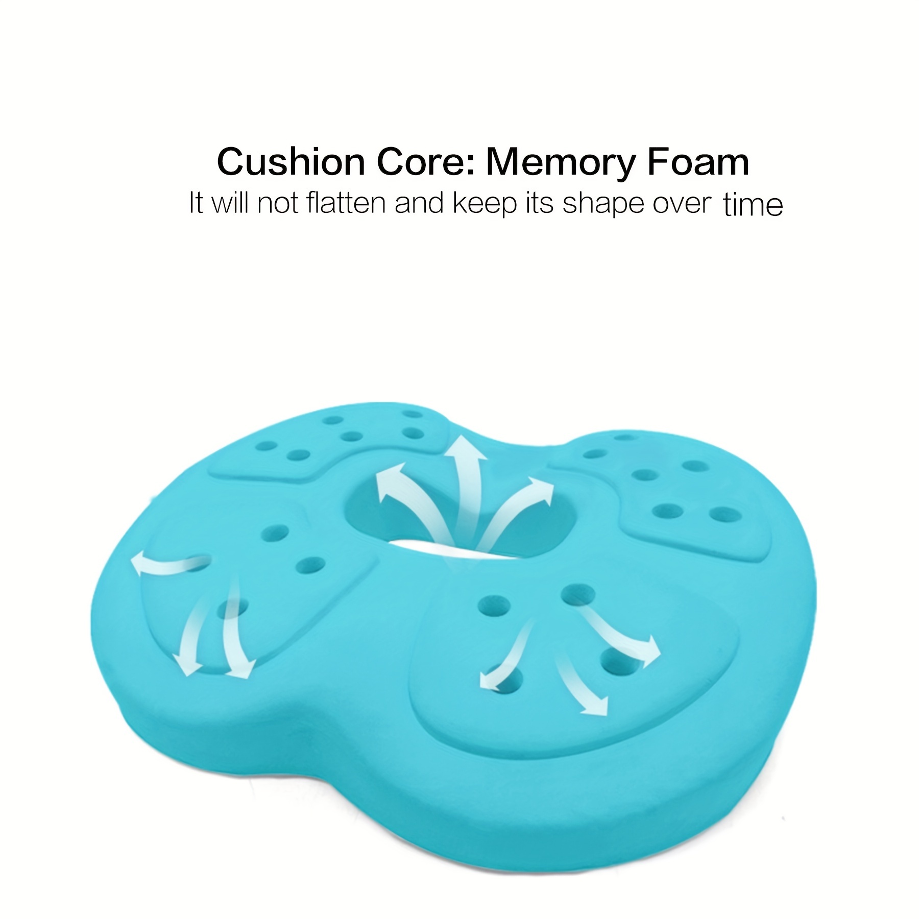 Breathable Non Slip Sitting Donut Cushion,Memory Foam Support Donut  Pillow,Hemorrhoid Tailbone Cushion for Postnatal Car , Gray
