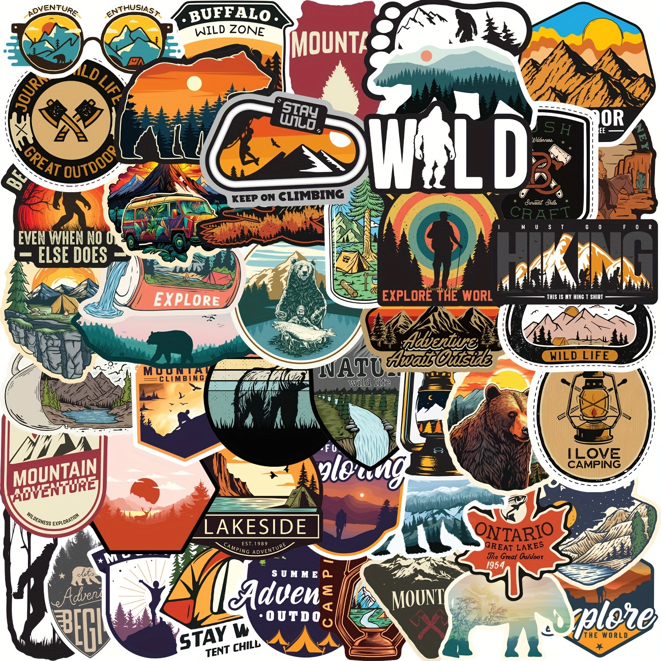 100 Waterproof Vinyl Mobile Sticker For Outdoor Adventures Go