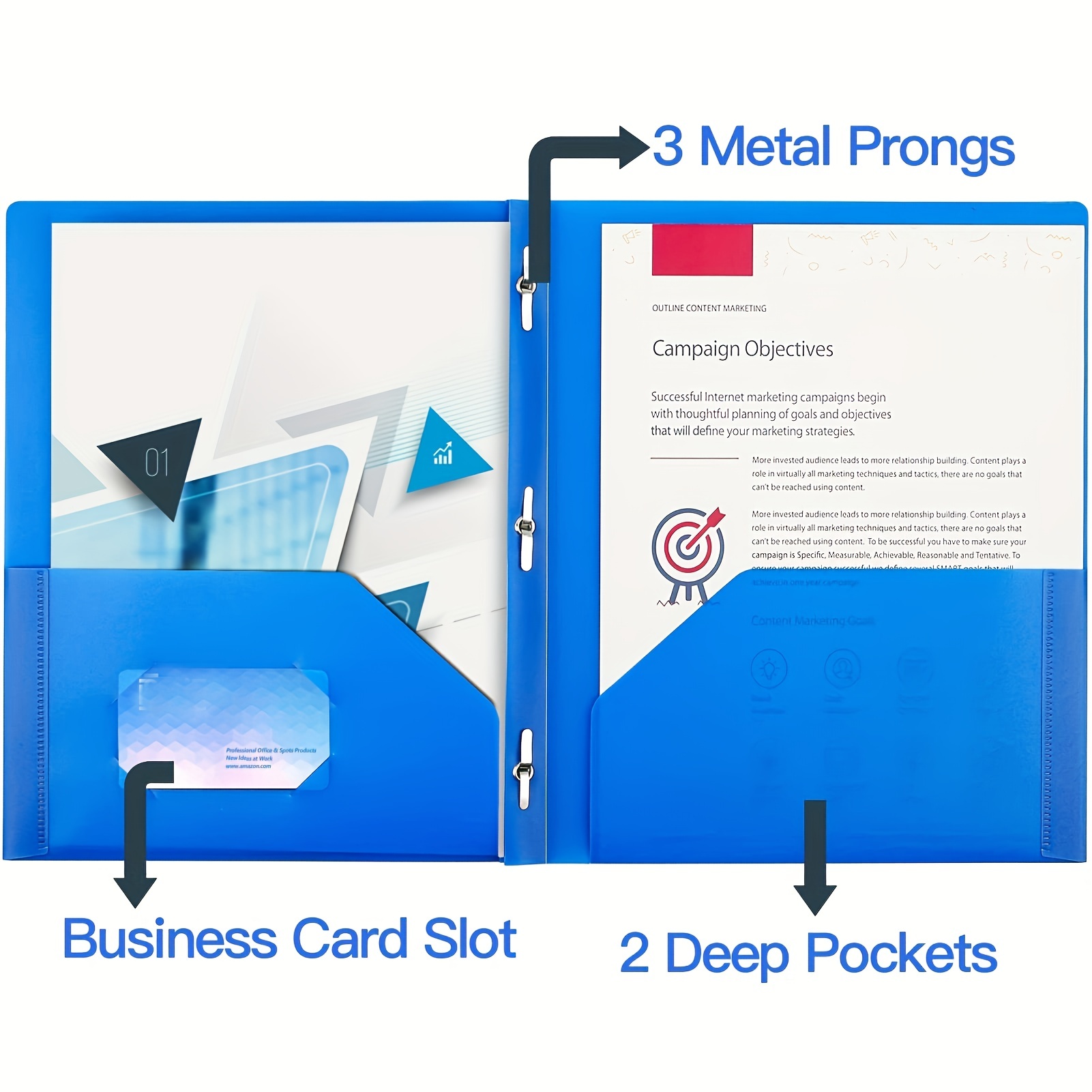 Five Star 2 Pocket Folders, Stay-Put Folders, Plastic Colored