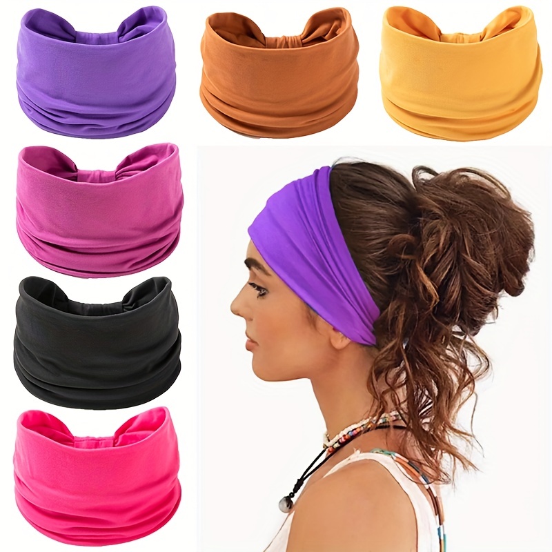 

Solid Color Sports Headband, Fashion Headwrap For Women, Non-slip Running Yoga Workout Hairband