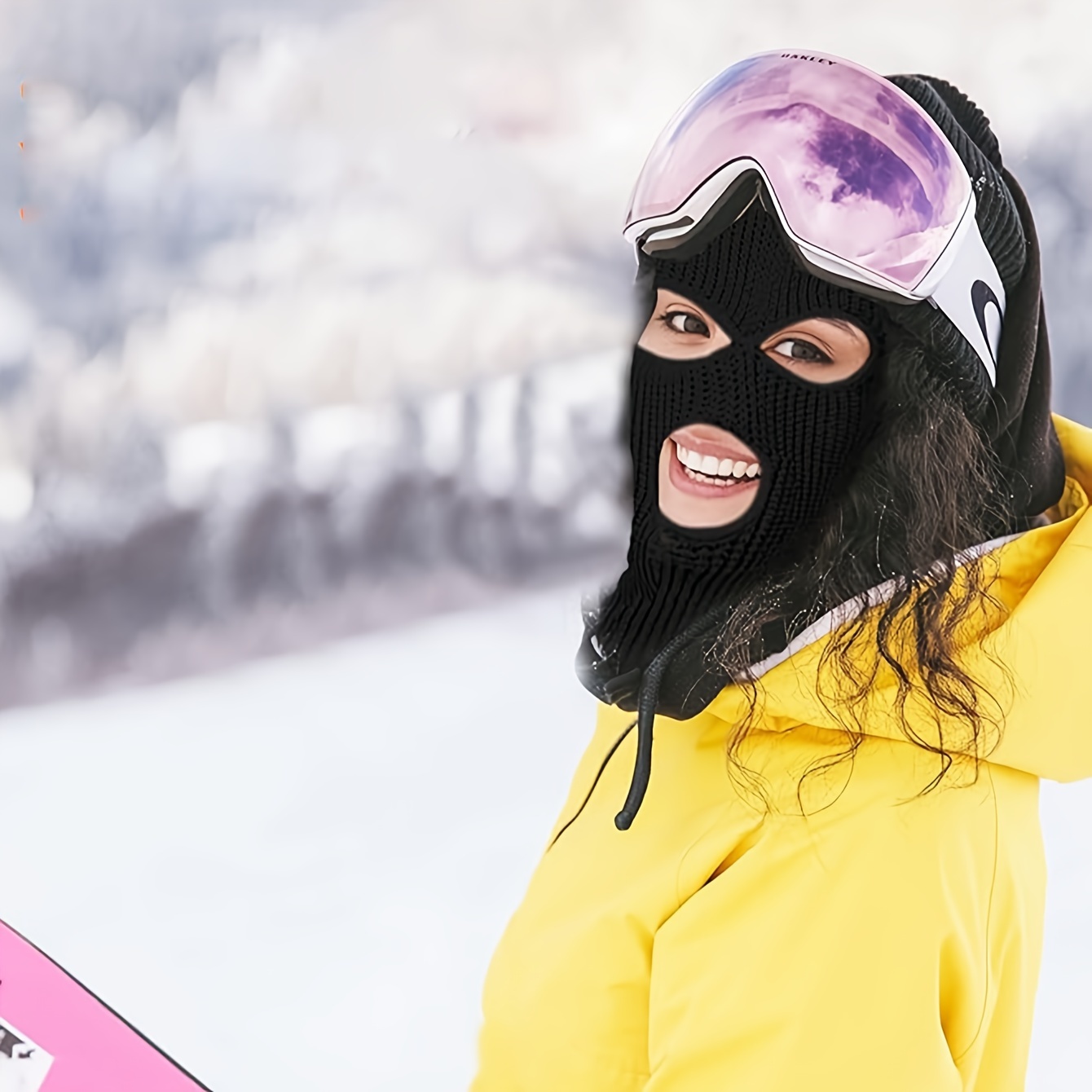 1pc Yeat Mask, Balaclava Distressed, Masque De Ski Complet En