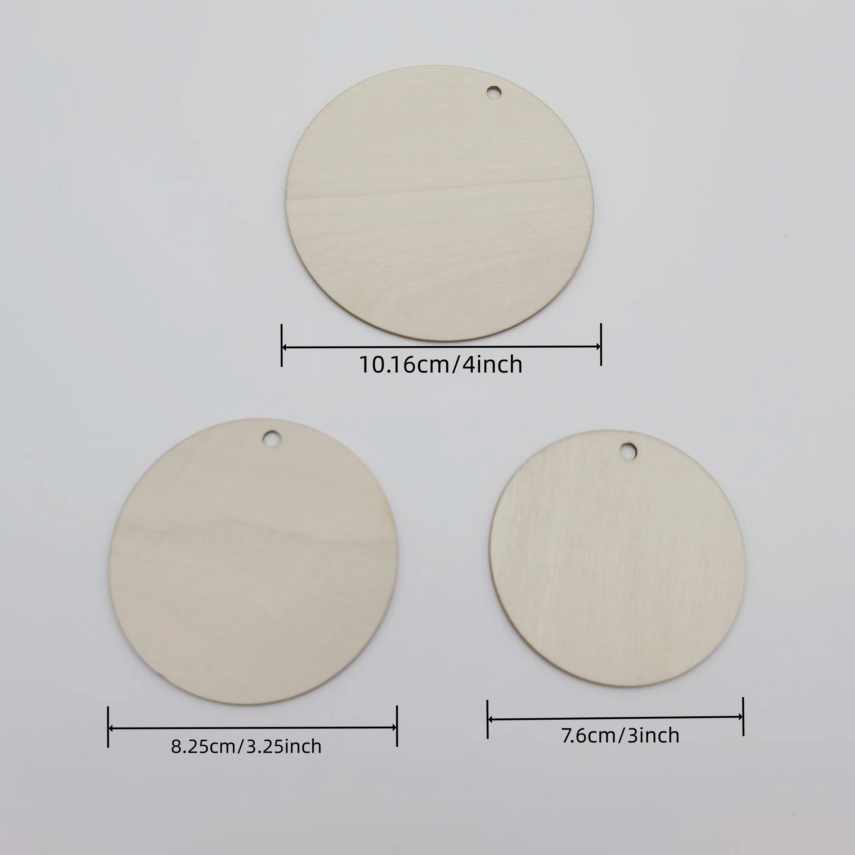 10PCS Natural Wood Pieces Round Unfinished Wooden Discs for Crafts  Centerpieces DIY Christmas Ornaments 4inch 