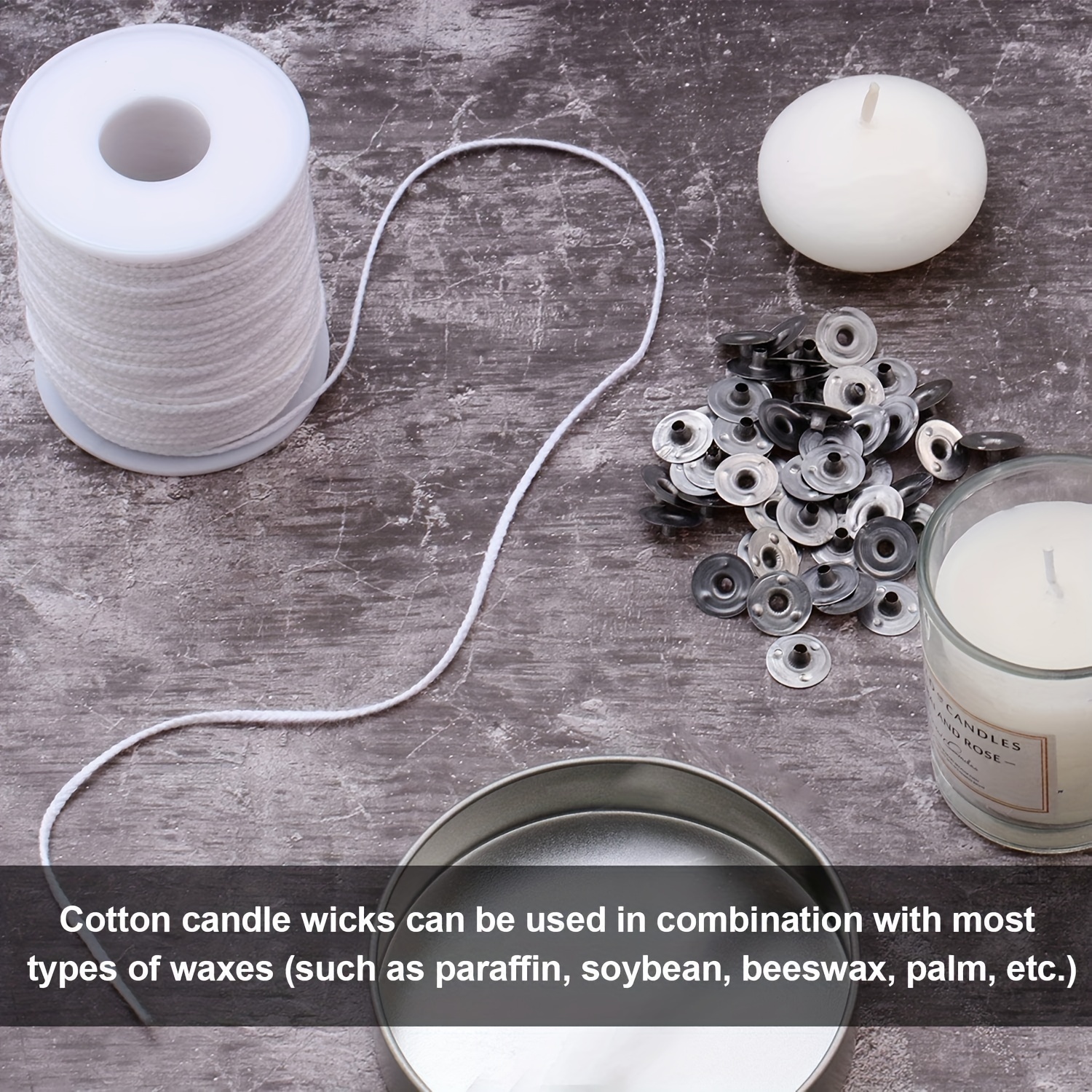 Candle Making Supplies  CD 6 Wicks - For Natural Wax and Paraffin (25 PCS)  - Candle Making Supplies
