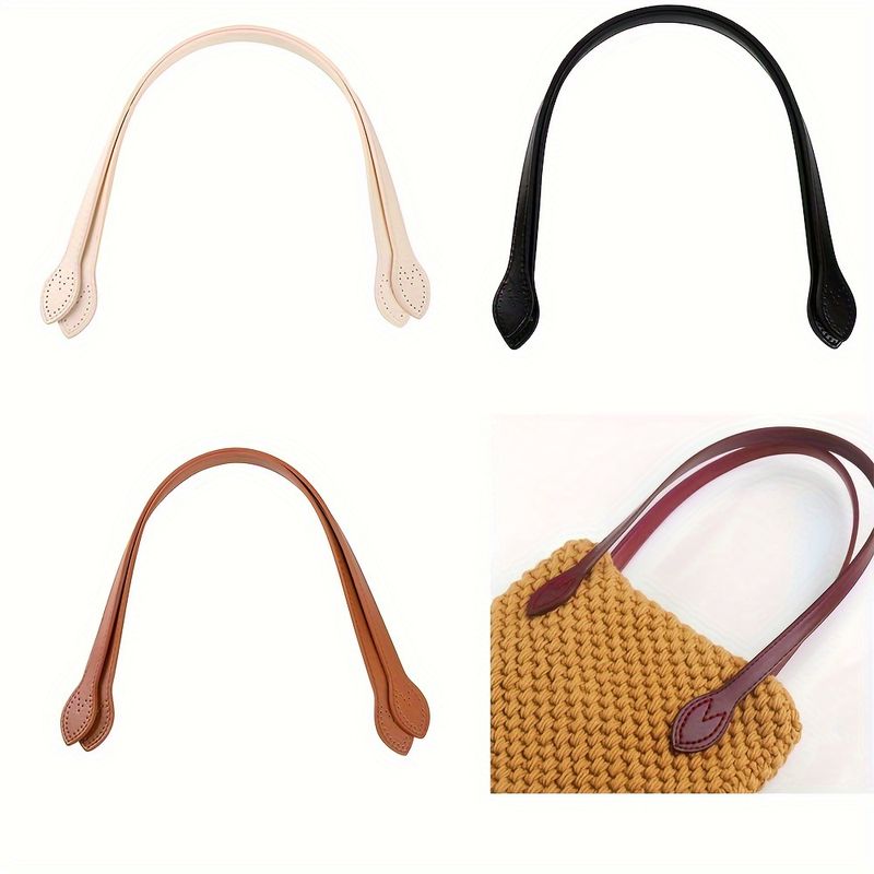 Detachable Bag Strap Simple Pu Leather Handles Replacement Strap  Accessories - Temu