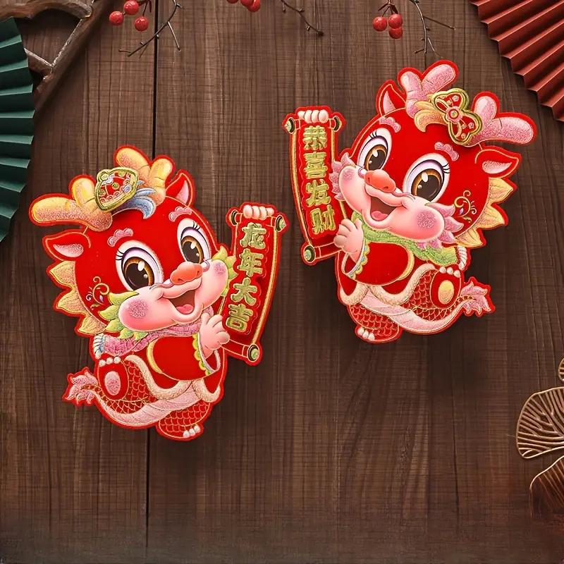 2024 Chinese New Year Lucky Sticker Spring Festival - Temu