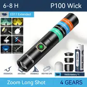 1pc rechargeable led flashlight multifunctional high power torch light tail magnetic flashlight white yellow light with soft light diffuser extension tube broken window hammer type c waterproof torch light for camping emergency details 13
