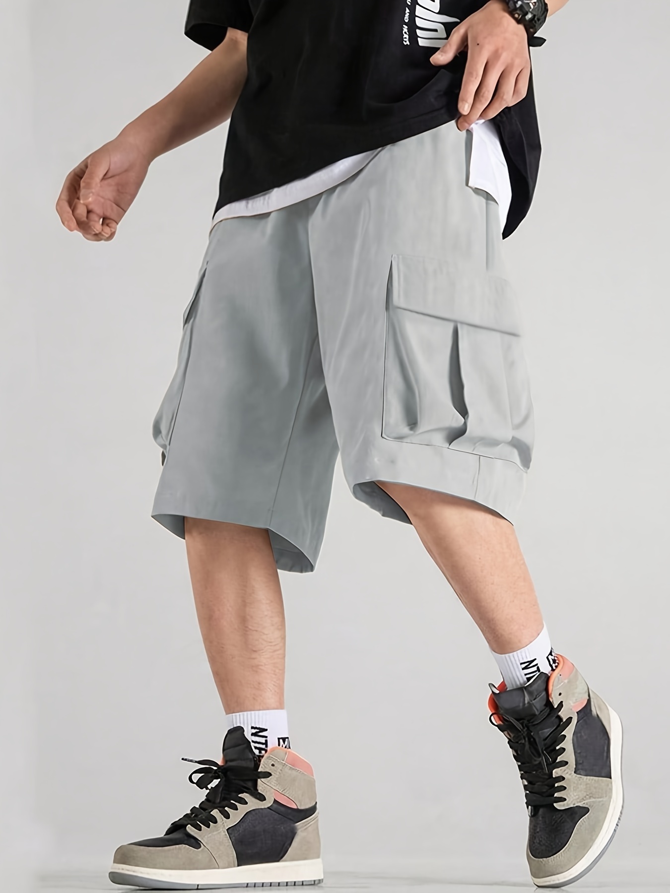 Mens dress sale shorts elastic waist