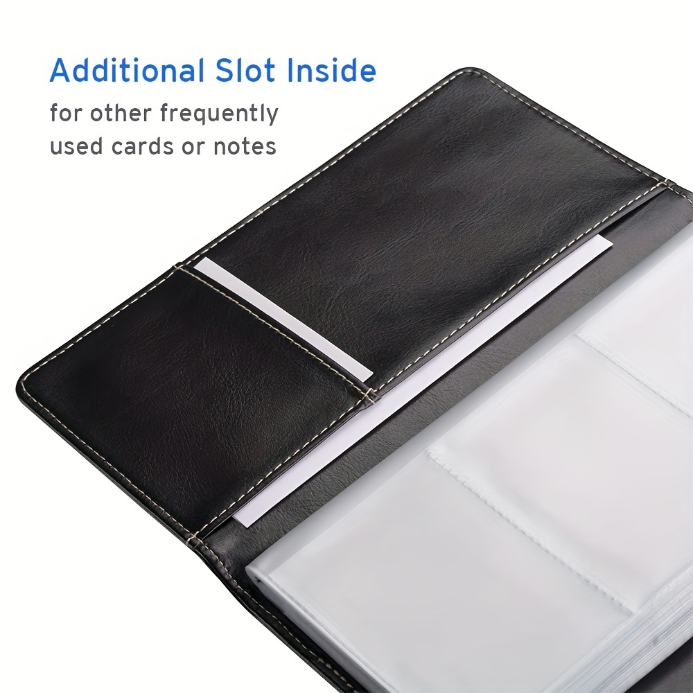 Large Capacity 240 Insert Business Card Holder Id Card - Temu