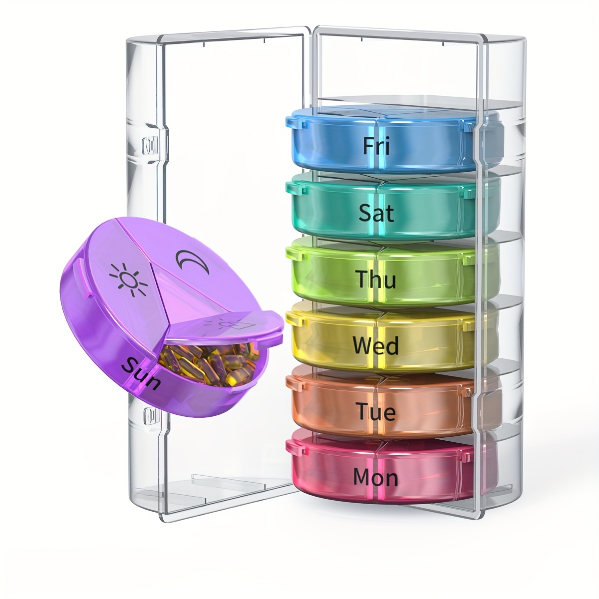 21 Grids Weekly Pill Organizer Moistureproof Daily Cute Pill Box