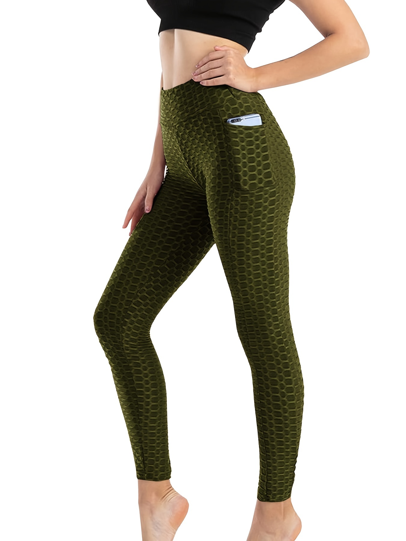 Honeycomb Leggings High Waist Workout Leggings Spring Summer - Temu Canada