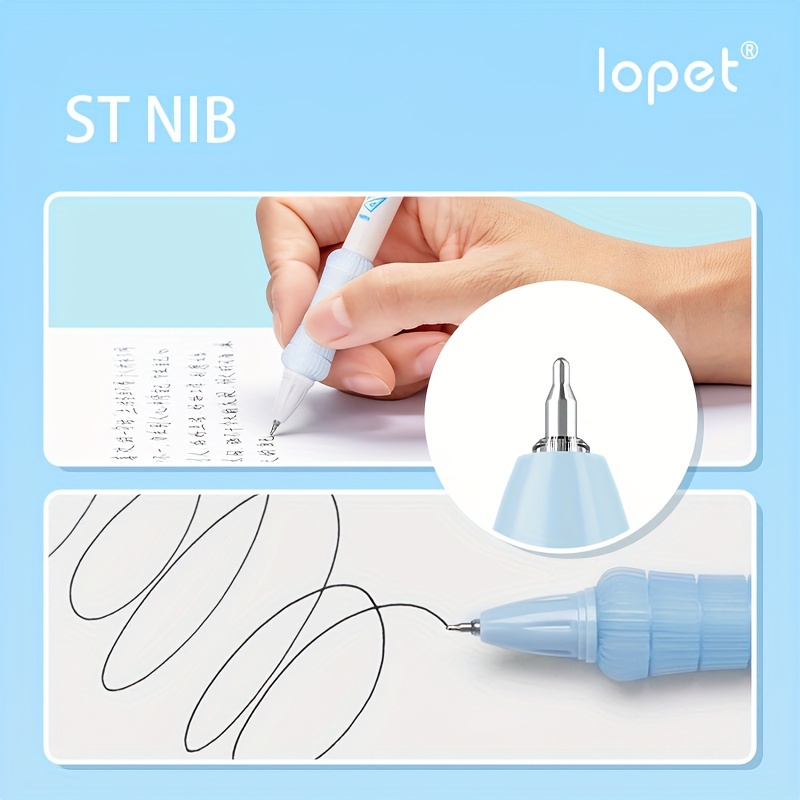 Lopet Azure School Comfortable Soft Grip Press Gel Pen 0.5 - Temu