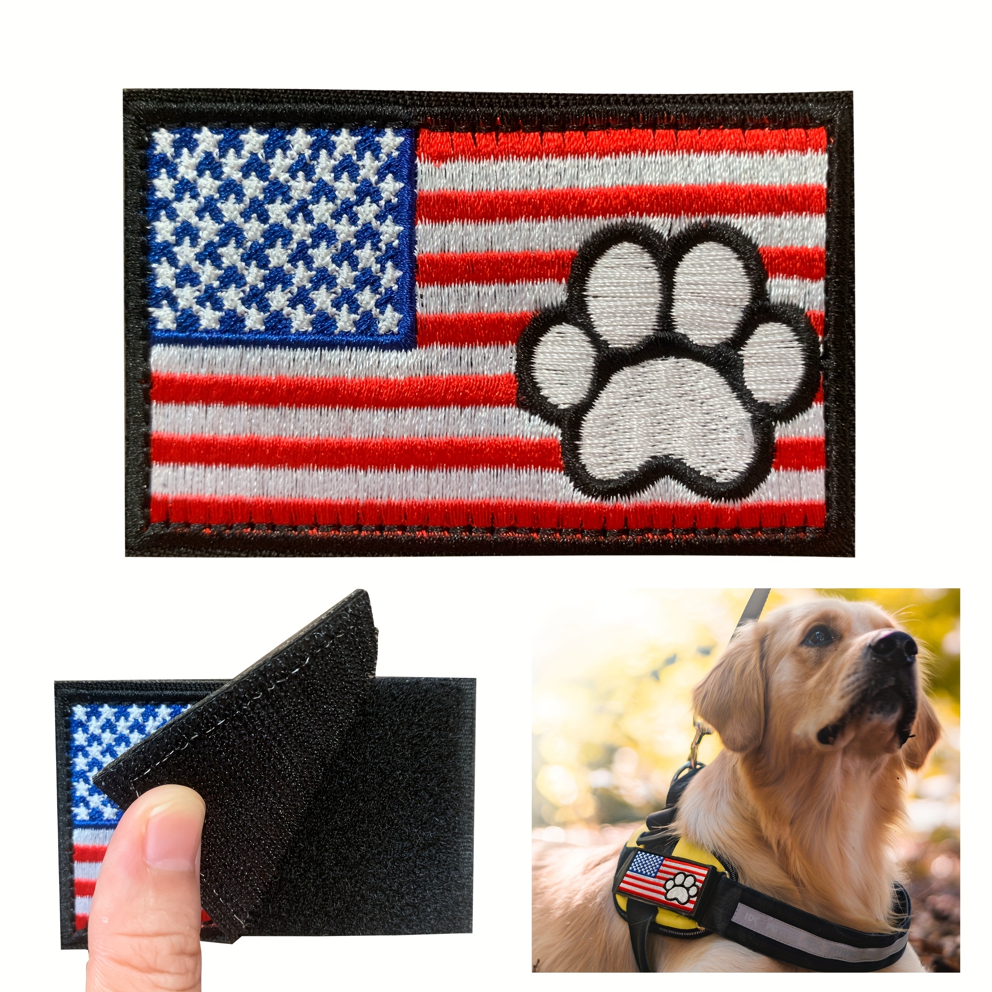 Jcarp 3d Embroidered Patches For Men Service Dog In Training - Temu