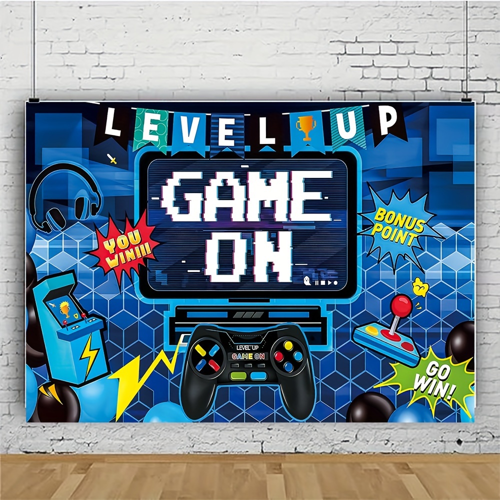 Video Game Photo Backdrop Birthday Background Decorations - Temu