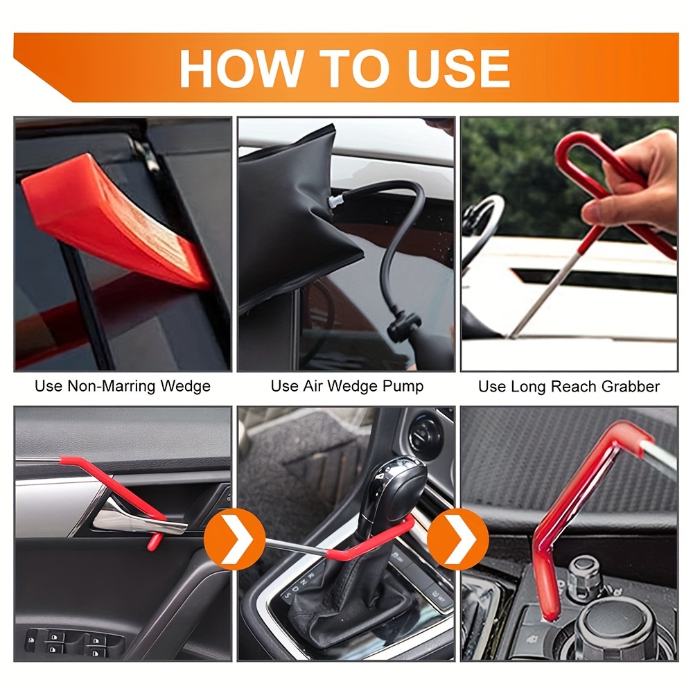 Car Tool Kit: Roadside Emergency Kit Long Reach Grabber Air - Temu