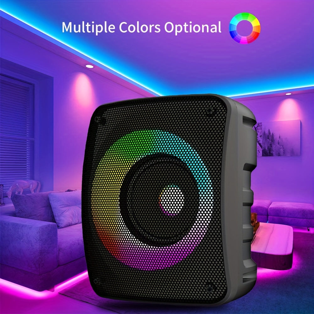 Altavoz Bluetooth Inalámbrico LED Luz Portátil Bocina De Bajo